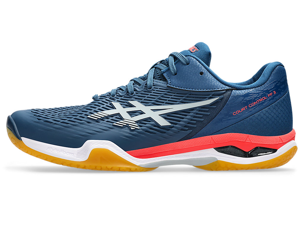 Cheap ASICS Court Control FF 3 Sepatu Tenis Mako Biru/Piedmont Abu-abu 1071A087-404