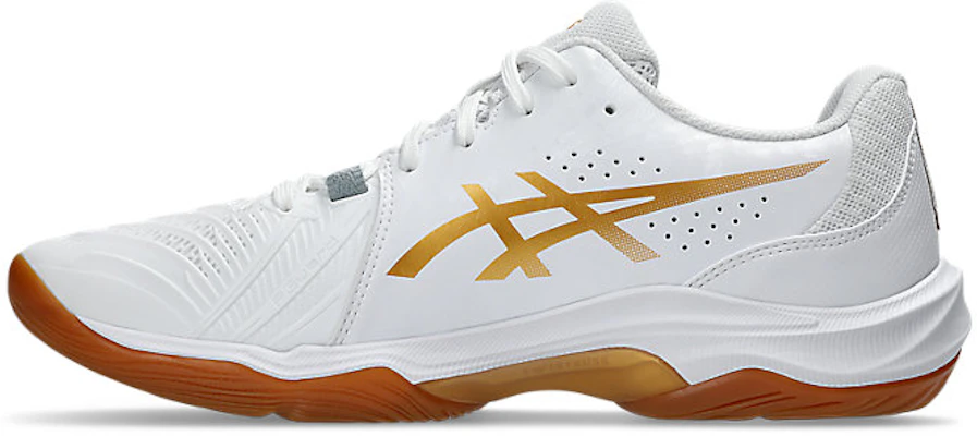 アシックス コートコントロール FF 4 室内スポーツシューズ ホワイト/ピュアゴールド 1071A125-100 Shop アシックス コートコントロール FF 4 室内スポーツシューズ ホワイト/ピュアゴールド 1071A125-100
