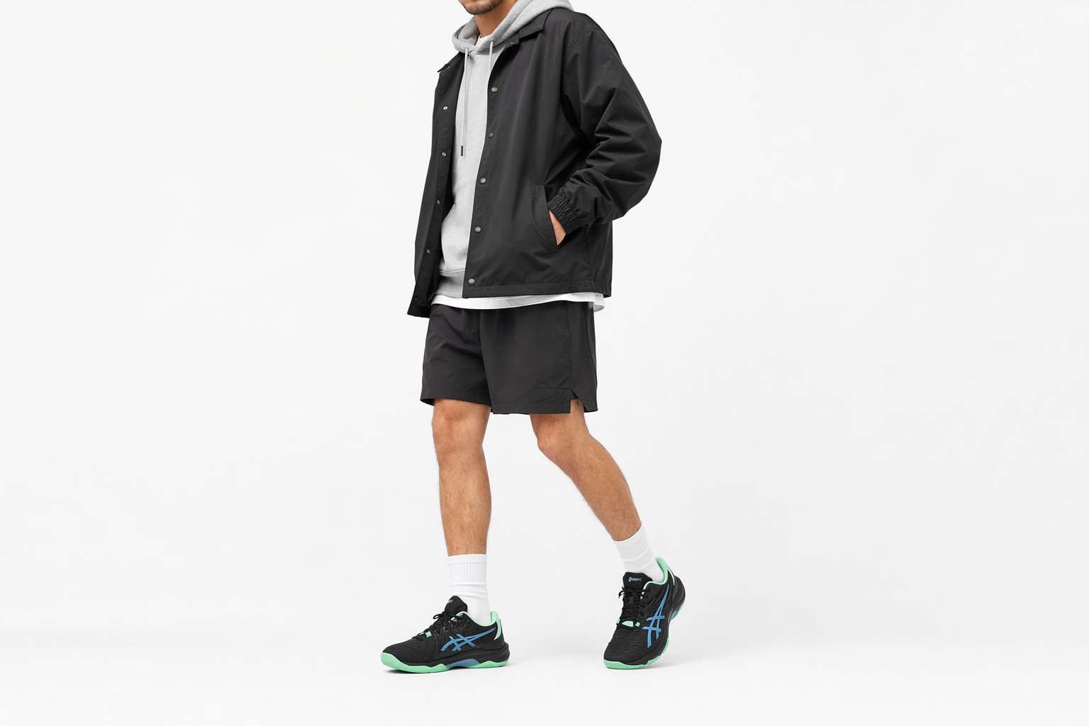 Order ASICS Court Control FF 4 Tennis Shoes. Black/Saba Blue 1071A125-001