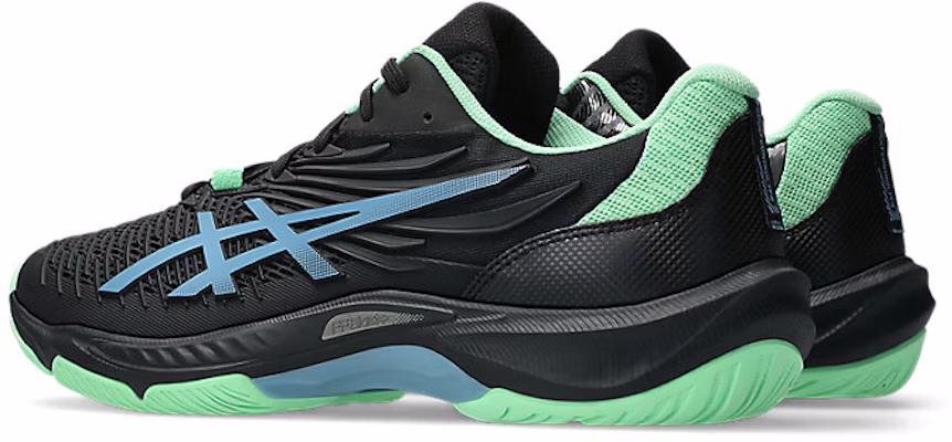 ASICS Court Control FF 4 Tennis Shoes. Black/Saba Blue 1071A125-001 Lookbook ASICS Court Control FF 4 Tennis Shoes. Black/Saba Blue 1071A125-001