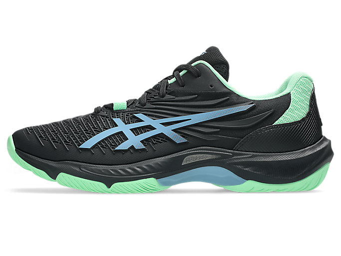 Cheap ASICS Court Control FF 4 Tennis Shoes. Black/Saba Blue 1071A125-001
