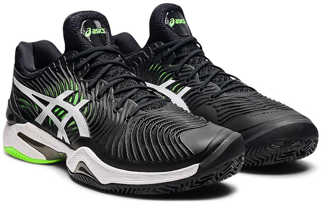 ASICS Court FF 2 Clay 'Hitam Putih Hijau' 1041A082-005 Lookbook ASICS Court FF 2 Clay 'Hitam Putih Hijau' 1041A082-005