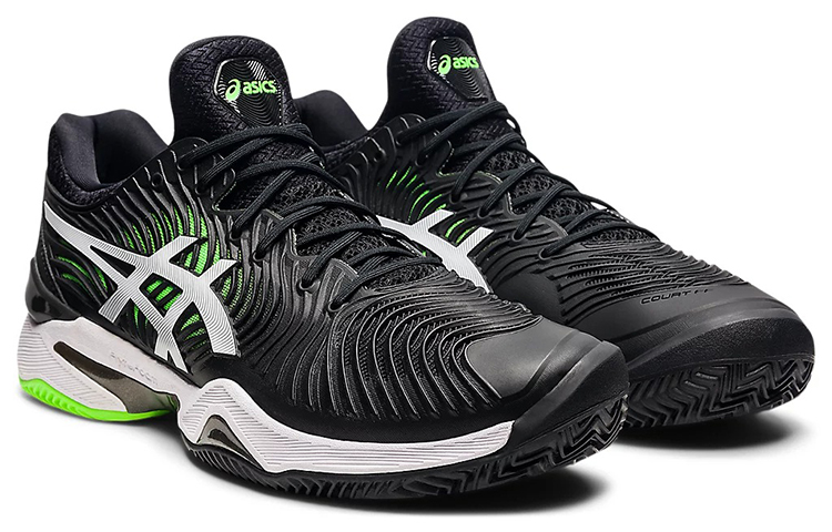 Lookbook ASICS Court FF 2 Clay 'Black White Green' 1041A082-005