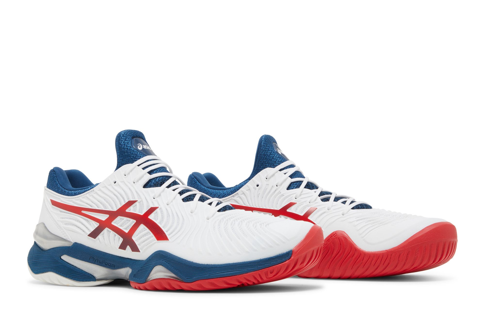 Cheap ASICS Court FF 2 Novak ''Wit Mako Blauw'' 1041A083-102