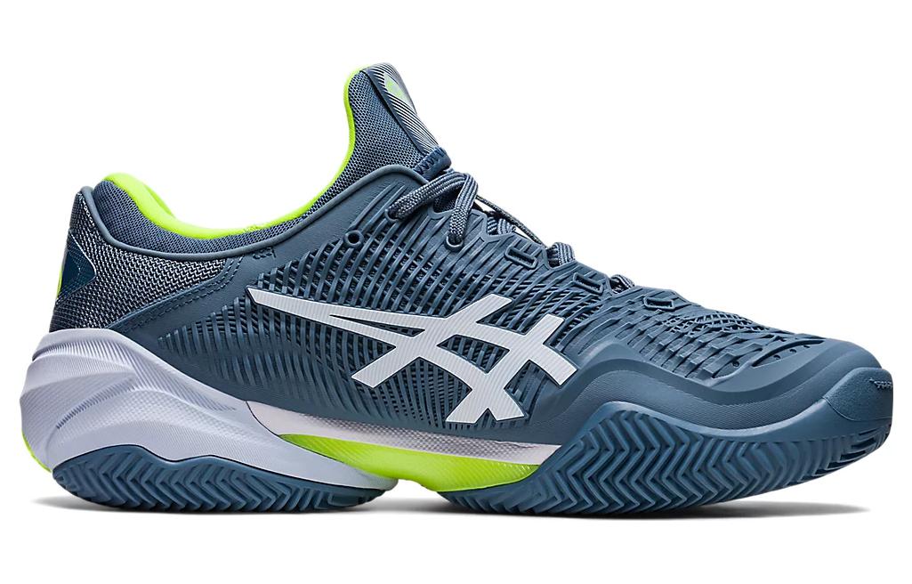 Order ASICS Court FF 3 Clay 'Steel Blue Lime' Sneaker Biru Hijau 1041A371-400
