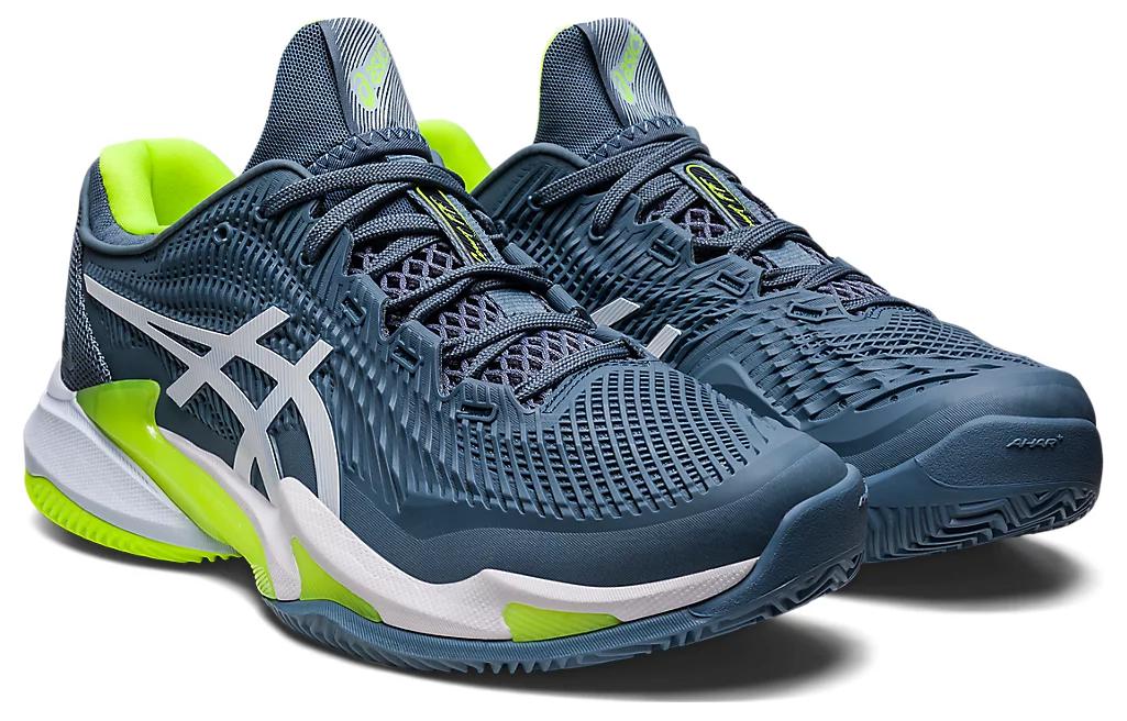 Lookbook ASICS Court FF 3 Clay 'Steel Blue Lime' Sneaker Biru Hijau 1041A371-400