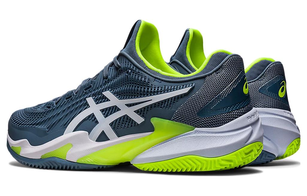 Shop ASICS Court FF 3 Clay 'Steel Blue Lime' Sneaker Biru Hijau 1041A371-400