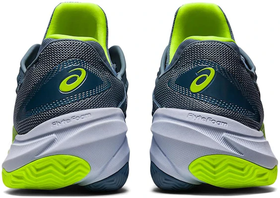 ASICS Court FF 3 Clay 'Steel Blue Lime' Sneaker Biru Hijau 1041A371-400 Details for ASICS Court FF 3 Clay 'Steel Blue Lime' Sneaker Biru Hijau 1041A371-400