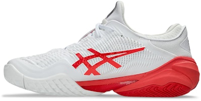 ASICS Court FF 3 Novak (All Court) Tennis Shoes White/Electric Red 1041A522-966 Shop ASICS Court FF 3 Novak (All Court) Tennis Shoes White/Electric Red 1041A522-966