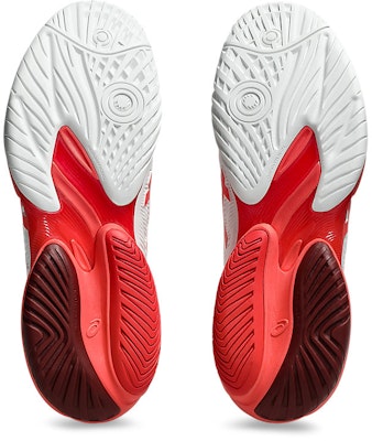 ASICS Court FF 3 Novak (All Court) Tennis Shoes White/Electric Red 1041A522-966 Sizing ASICS Court FF 3 Novak (All Court) Tennis Shoes White/Electric Red 1041A522-966