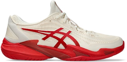 ASICS Court FF 3 Novak All-Court Shoes Cream/Classic Red 1041A522-968 ASICS Court FF 3 Novak All-Court Shoes Cream/Classic Red 1041A522-968