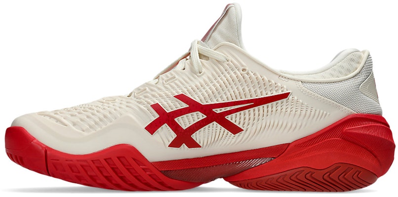 ASICS Court FF 3 Novak All-Court Shoes Cream/Classic Red 1041A522-968 Shop ASICS Court FF 3 Novak All-Court Shoes Cream/Classic Red 1041A522-968