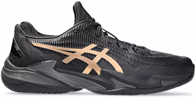 ASICS COURT FF 3 NOVAK Night Energy Tennis Shoes Black/Prism Gold 1041A527-960 ASICS COURT FF 3 NOVAK Night Energy Tennis Shoes Black/Prism Gold 1041A527-960