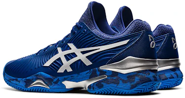Shop Asics Court Ff Novak Clay 透氣輕便舒適 低筒跑步鞋 藍色