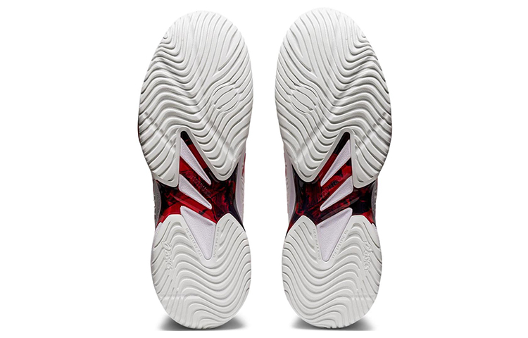 Sizing ASICS Court FF Novak LE 'White Classic Red' 1041A202-110