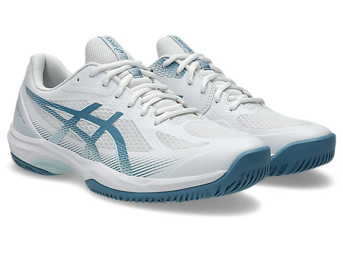 Order ASICS Court Hunter FF Volleyball Shoes White/Saba Blue 1071A111-103