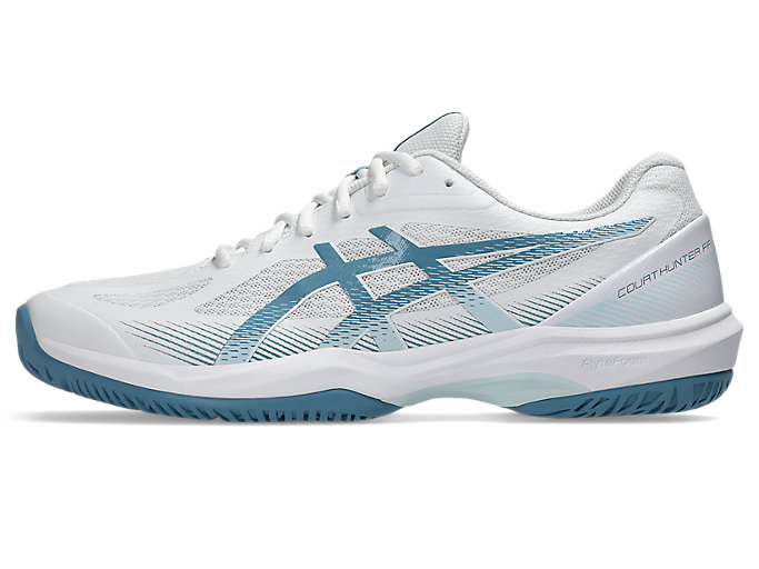 Cheap ASICS Court Hunter FF Volleyball Shoes White/Saba Blue 1071A111-103