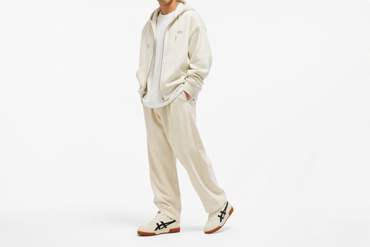 Order ASICS Court MZ ''Creme Schwarz Gummi'' 1203A127-750