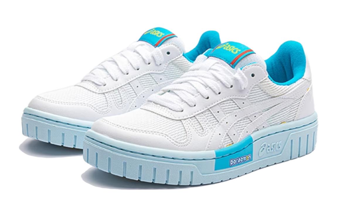 Lookbook 大童 多啦A夢 x Asics Court Mz 耐磨輕便 低筒 兒童板鞋 白藍