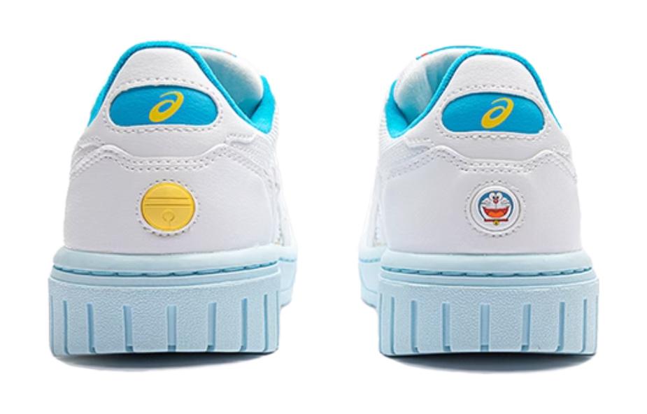 Shop 大童 多啦A夢 x Asics Court Mz 耐磨輕便 低筒 兒童板鞋 白藍