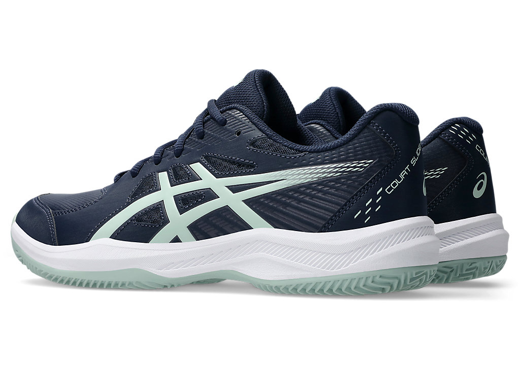 Lookbook ASICS コートスライド 4 クレー/オムニ シューズ ミッドナイト/ライケンロック 1041A491-400