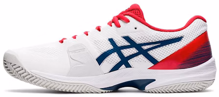 ASICS Court Speed FF Clay Running Shoes White/Blue/Red 1041A093-105 ASICS Court Speed FF Clay Running Shoes White/Blue/Red 1041A093-105