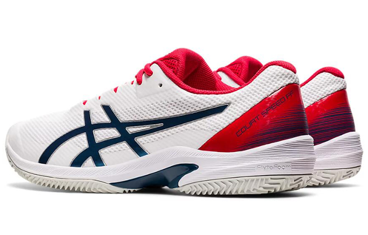 ASICS Court Speed FF Clay Running Shoes White/Blue/Red 圖 3