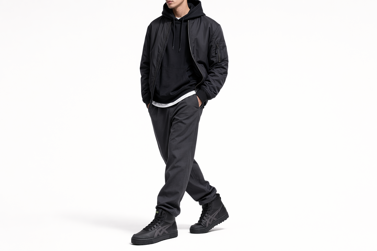 Order Asics Gel-Court Trail-Hi 高筒 球鞋 男款 黑