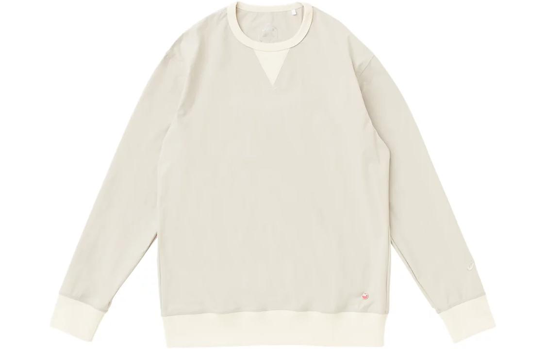 ASICS Crewneck Pullover Sweatshirt Long Sleeve Beige 2191A307-020