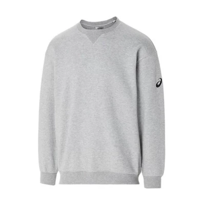 ASICS Crewneck Solid Color Long-Sleeve Sweatshirt Gray 2063A321-020