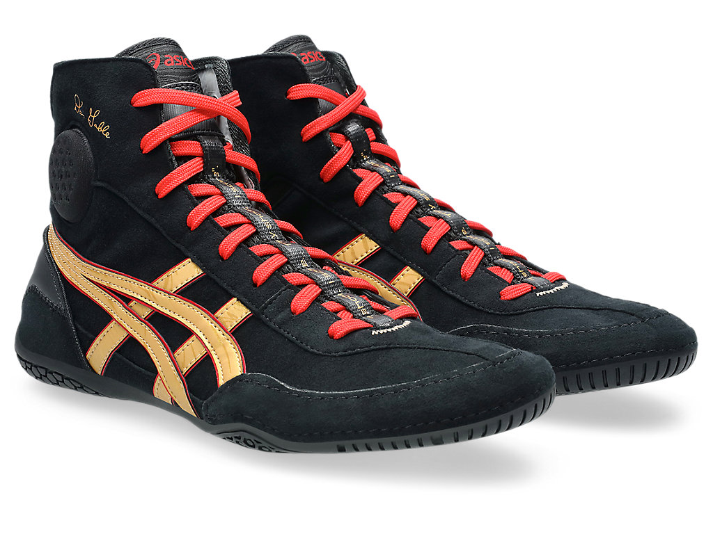 Order ASICS DAN GABLE EVO 3 Zapatos de Lucha Libre Negro/Oro Puro 1081A052-002