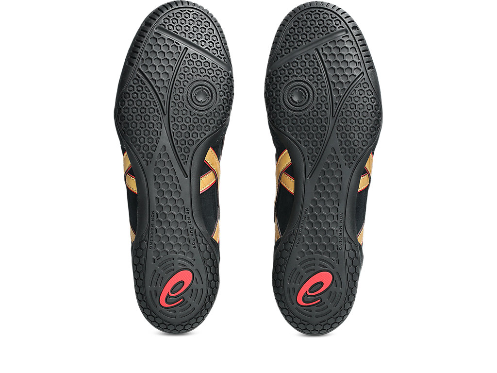 Sizing ASICS DAN GABLE EVO 3 Zapatos de Lucha Libre Negro/Oro Puro 1081A052-002