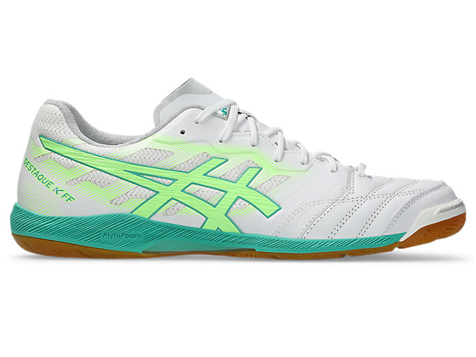 ASICS Destaque K FF Soccer Shoes White/Illuminate Green 1111A217-102