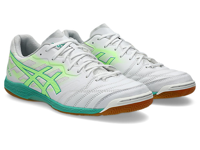 Lookbook ASICS Destaque K FF Sepatu Bola Putih/Illuminate Hijau 1111A217-102