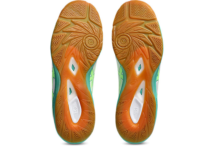 Sizing ASICS Destaque K FF Kasut Bola Putih/Hijau Terang 1111A217-102