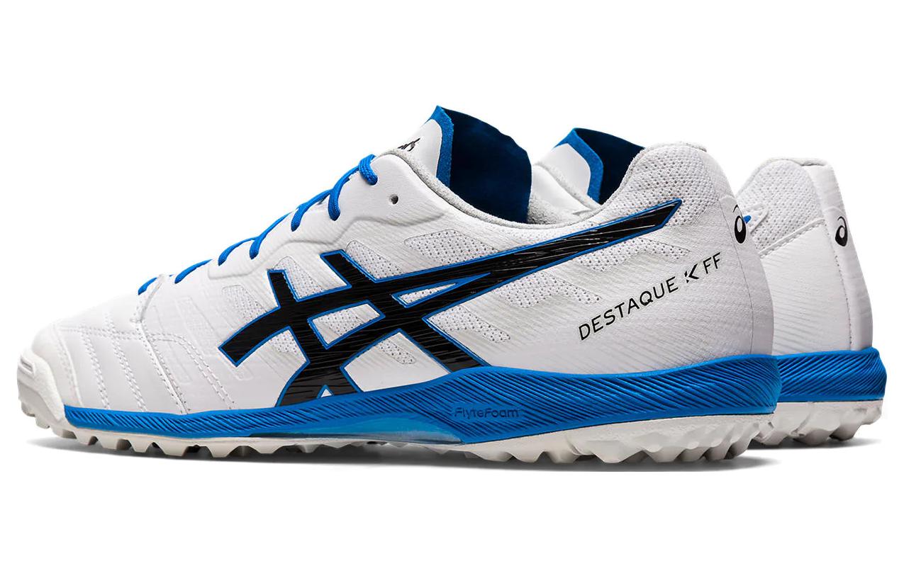 Shop Asics Destaque K FF TF 人造草地 防滑耐磨透氣 足球鞋 白藍