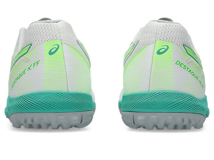 Purchase ASICS Destaque K FF TF Zapatos de Fútbol Blanco/Verde Iluminado. 1111A218-102