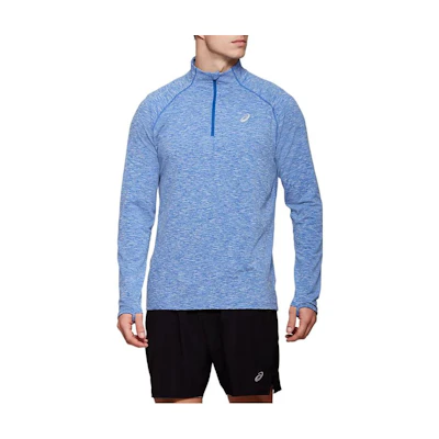 ASICS Doarai Blue Quarter Zip High Neck Pullover Long Sleeve Top 2011A138-401