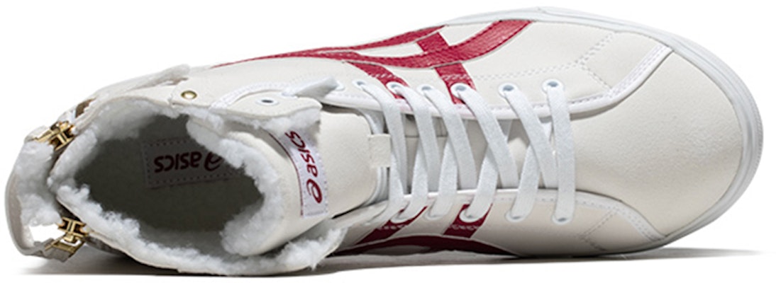 ASICS 双离合白/红色羊毛高帮滑板鞋 1201A012-100 Lookbook ASICS 双离合白/红色羊毛高帮滑板鞋 1201A012-100