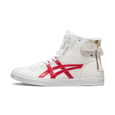 ASICS Double Clutch White/Red Fleece High Board Shoe