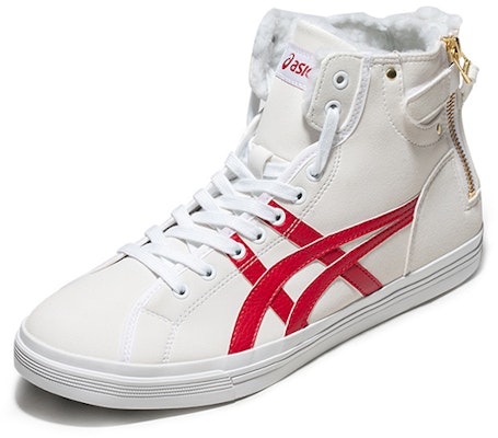 アシックス ダブルクラッチ フリース ハイカット 白/赤 1201A012-100 Lookbook アシックス ダブルクラッチ フリース ハイカット 白/赤 1201A012-100