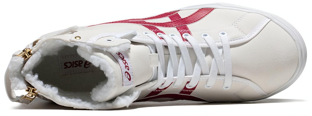 アシックス ダブルクラッチ フリース ハイカット 白/赤 1201A012-100 Shop アシックス ダブルクラッチ フリース ハイカット 白/赤 1201A012-100