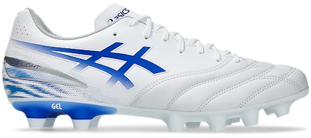 ASICS DS Light Advance Wide Soccer Cleats White/Asics Blue 1103A125-100 ASICS DS Light Advance Wide Soccer Cleats White/Asics Blue 1103A125-100