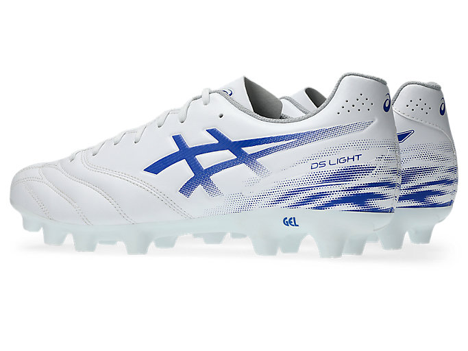 Lookbook 亚瑟士DS Light Club宽脚足球鞋 白色/亚瑟士蓝 1103A128-100