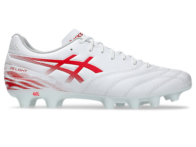 ASICS DS Light Club Wide Soccer Cleats White/Flash Red 1103A128-102