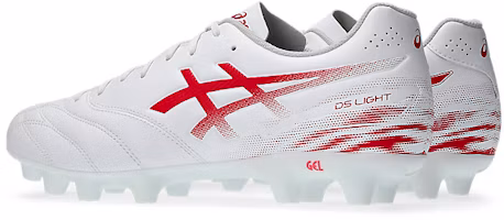 Lookbook ASICS DS Light Club 寬版足球鞋 白/閃亮紅 1103A128-102