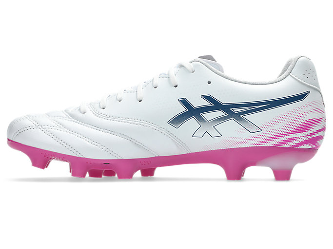 Shop ASICS DS Light Pro Soccer Cleats. White/Digital Sakura 1103A126-101