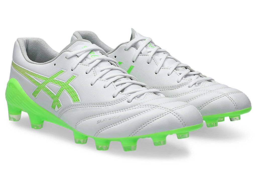 Order 아식스 DS 라이트 X-FLY 6 축구화 화이트/그린 게코 1101A076-100