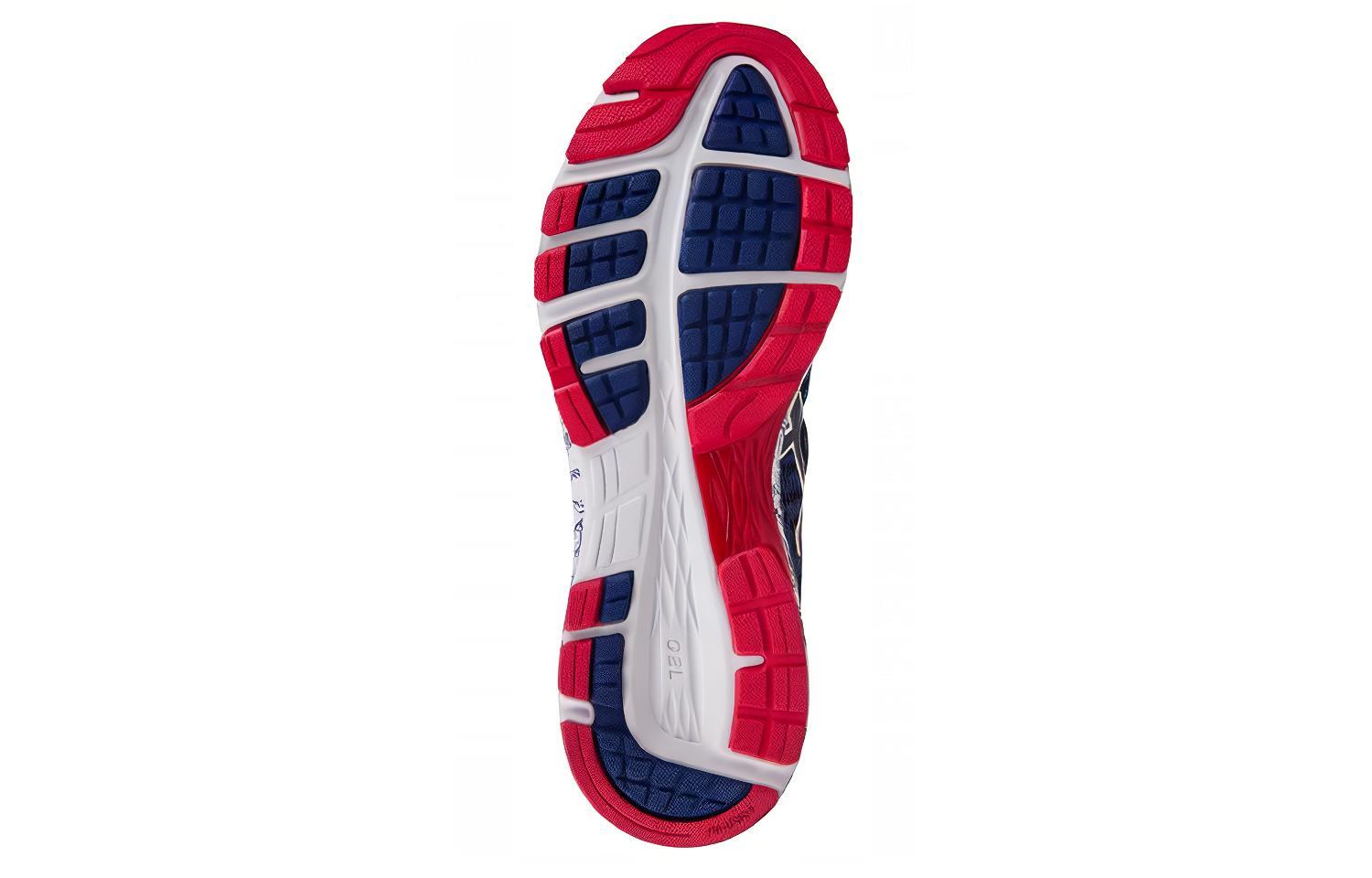Shop ASICS DynaFlyte ''Boston Blauw Wit Rood'' T72AQ-2017