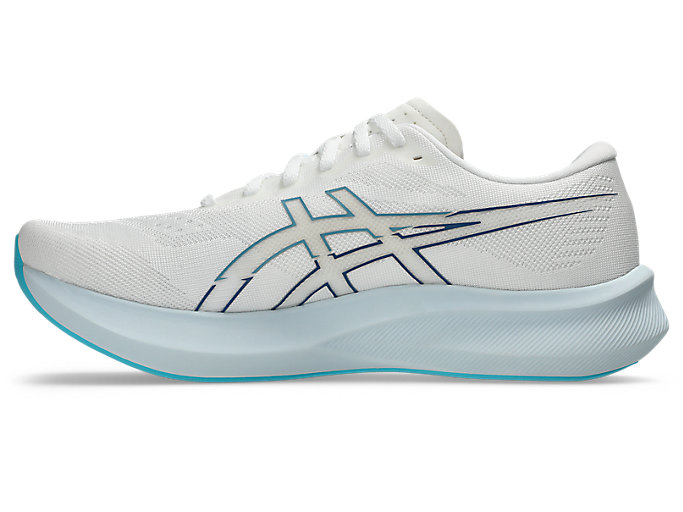 Shop ASICS EvoRide Speed 3 Wide Running Shoes White/Saba Blue 1011B968-101